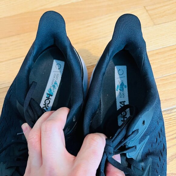 Hoka One One Clifton 8 Men’s Size 11 ‘Black/white’ Running Shoes 1119393 BWHT - Picture 11 of 16